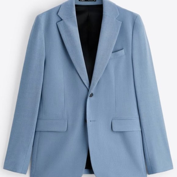 ZARA Men's Textured Suit Jacket - Picture 5 of 5